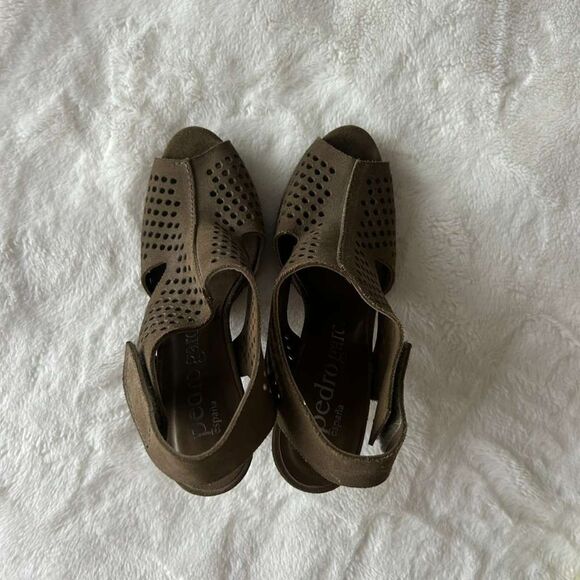 Pedro Garcia Yinon brown castoro double sided Suede heel sandals sz US 8/39 - Picture 3 of 7